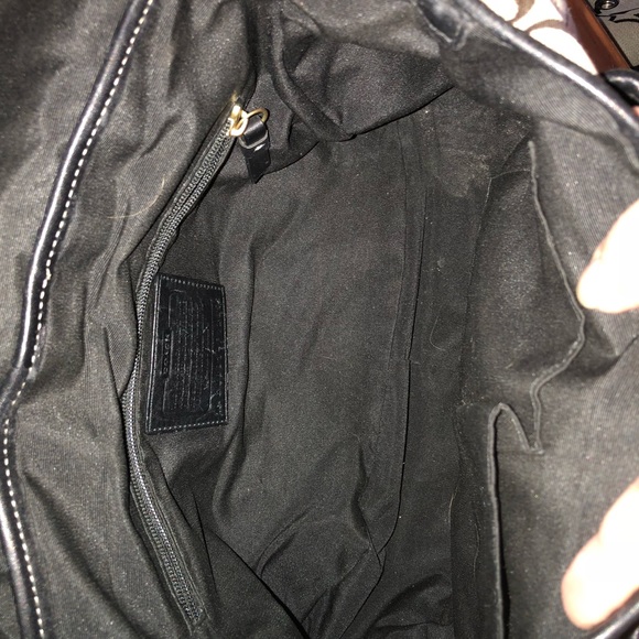 Coach Ali Legacy Black Leather Shoulder Bag F12857 - Picture 6 of 6